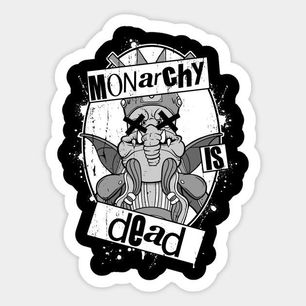 Monarchy Sticker by Spazzy Newton